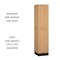 Salsbury Industries Wardrobe Locker, 16" W, 18" D, 76" H, (1) Wide, (2) Openings, Light Oak 12168LGT